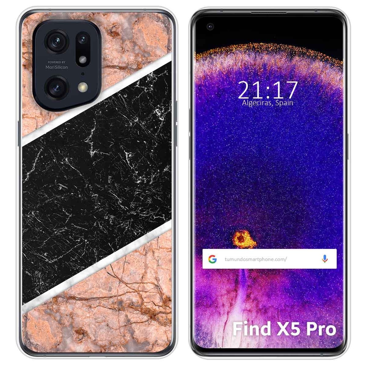 Funda Silicona para Oppo Find X5 Pro 5G diseño Mármol 07 Dibujos