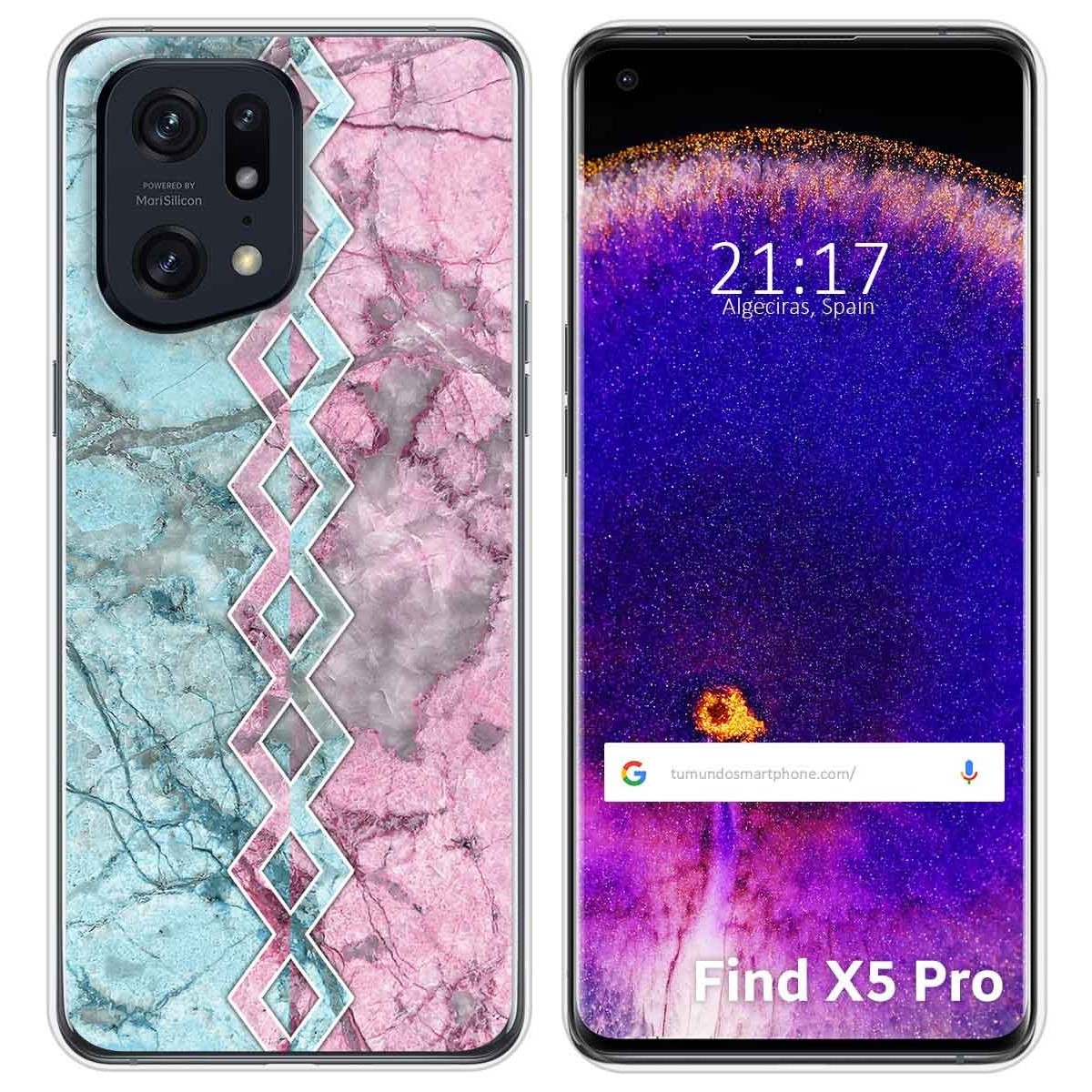 Funda Silicona para Oppo Find X5 Pro 5G diseño Mármol 08 Dibujos