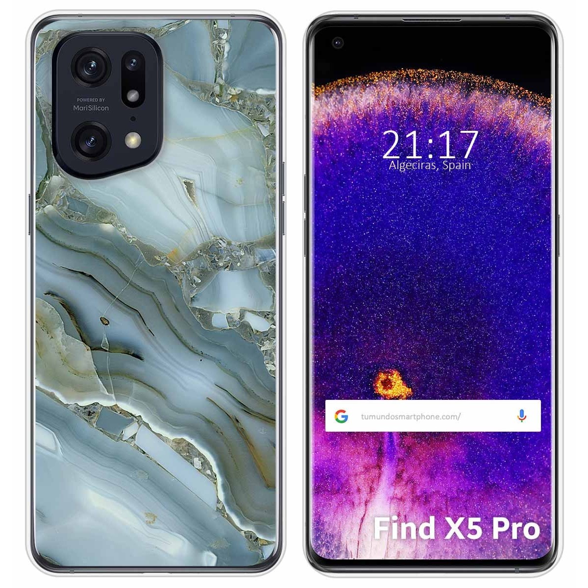 Funda Silicona para Oppo Find X5 Pro 5G diseño Mármol 09 Dibujos