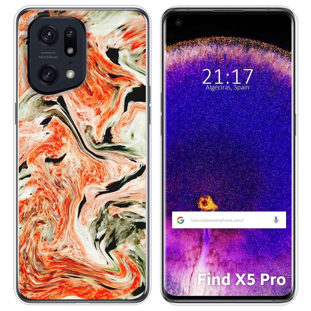 Funda Silicona para Oppo Find X5 Pro 5G diseño Mármol 12 Dibujos