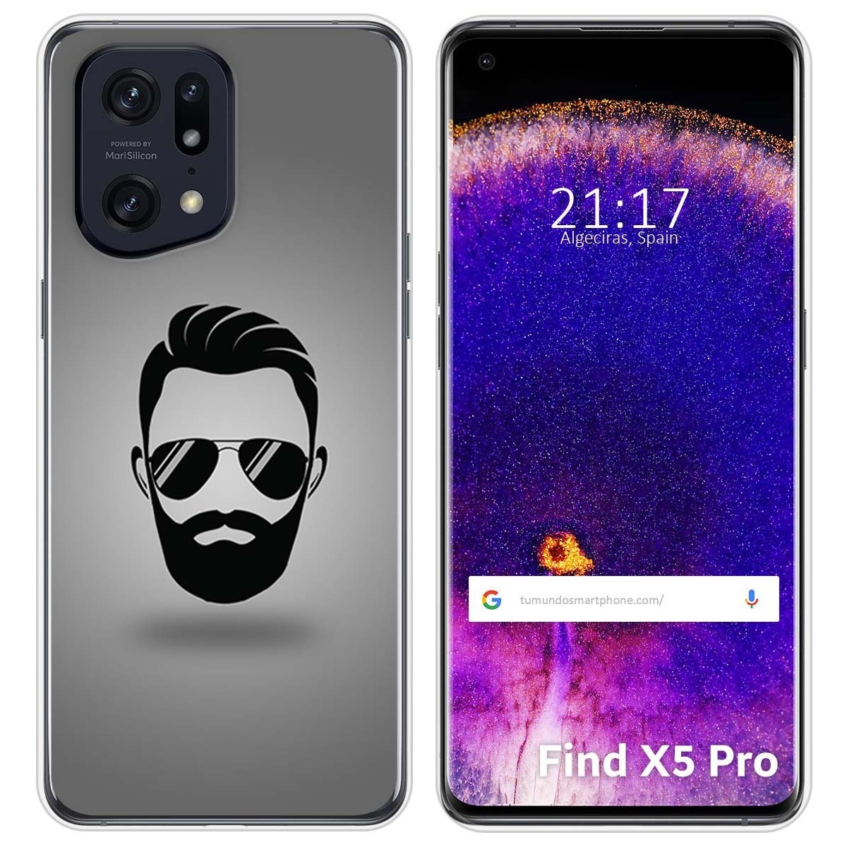 Funda Silicona para Oppo Find X5 Pro 5G diseño Barba Dibujos