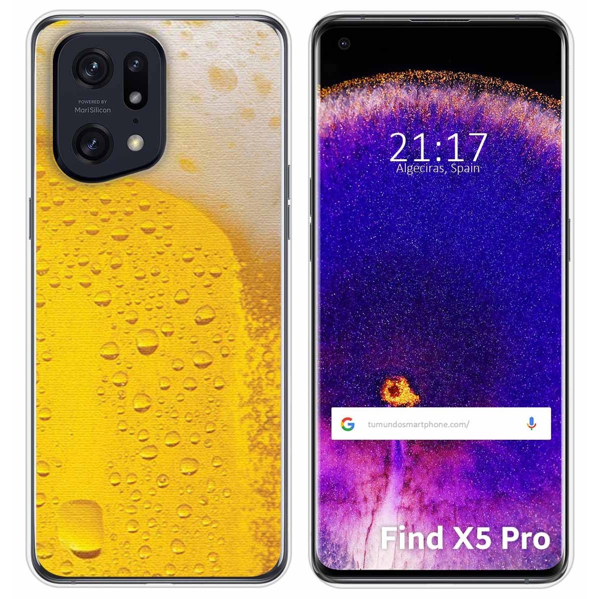 Funda Silicona para Oppo Find X5 Pro 5G diseño Cerveza Dibujos