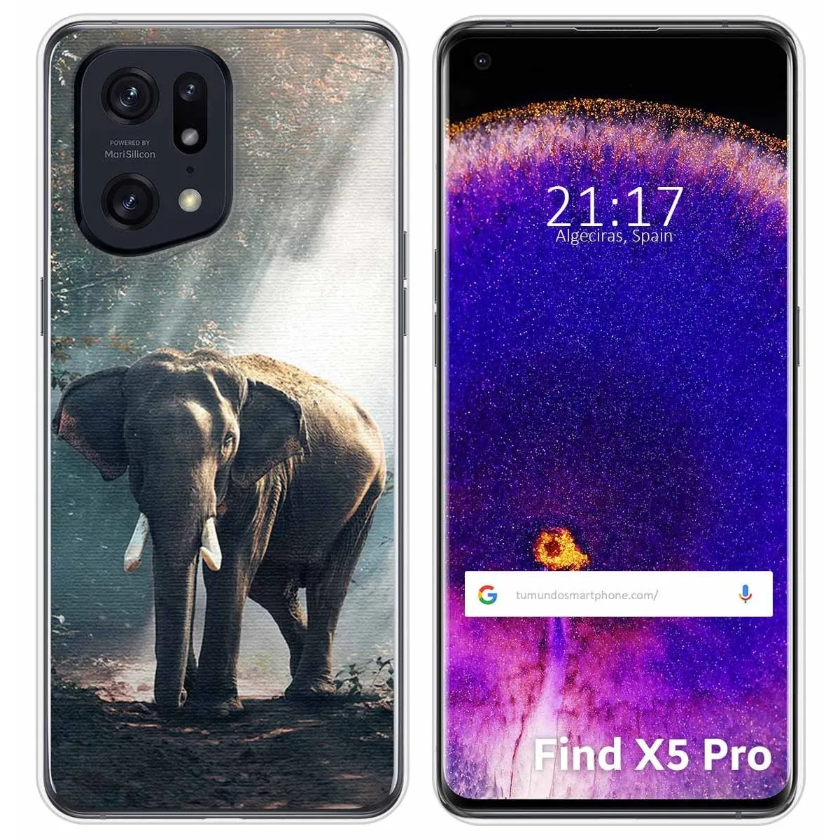 Funda Silicona para Oppo Find X5 Pro 5G diseño Elefante Dibujos
