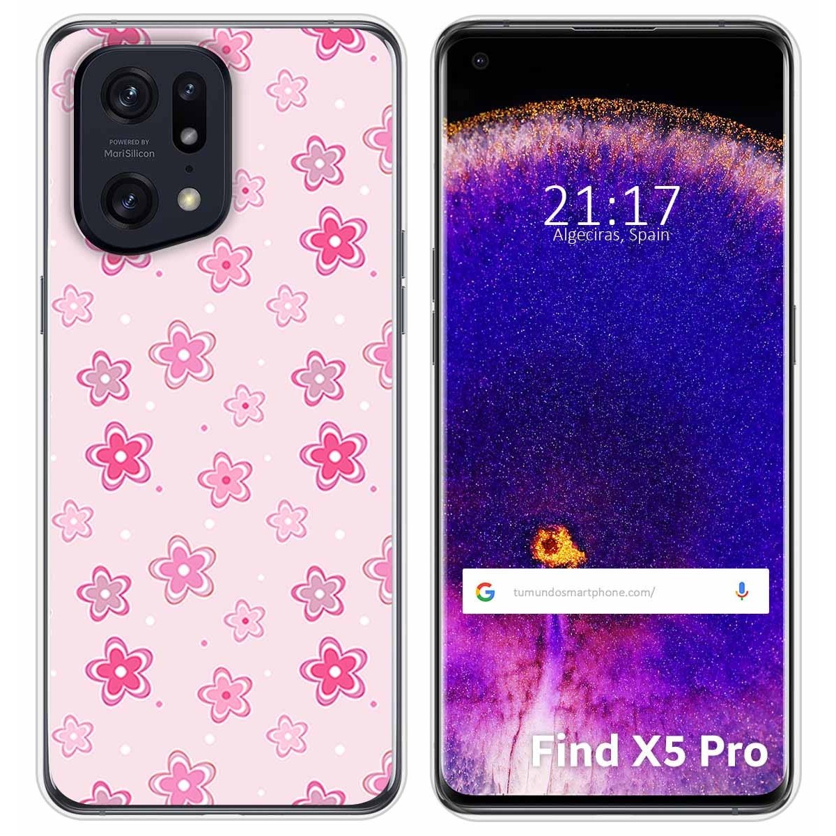 Funda Silicona para Oppo Find X5 Pro 5G diseño Flores Dibujos