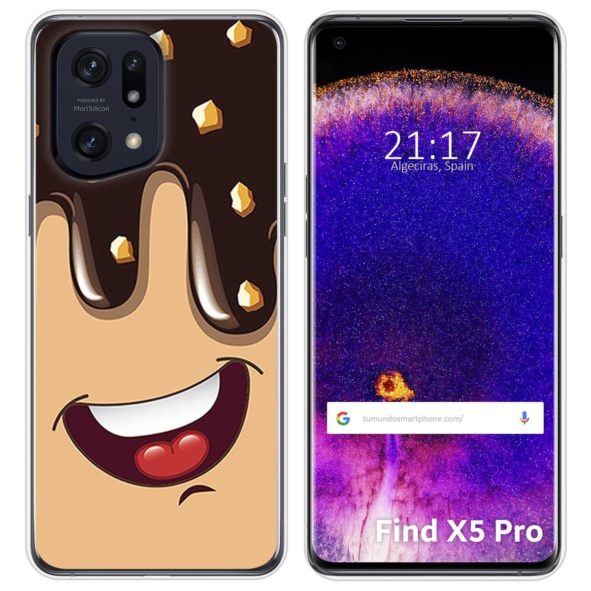 Funda Silicona para Oppo Find X5 Pro 5G diseño Helado Chocolate Dibujos