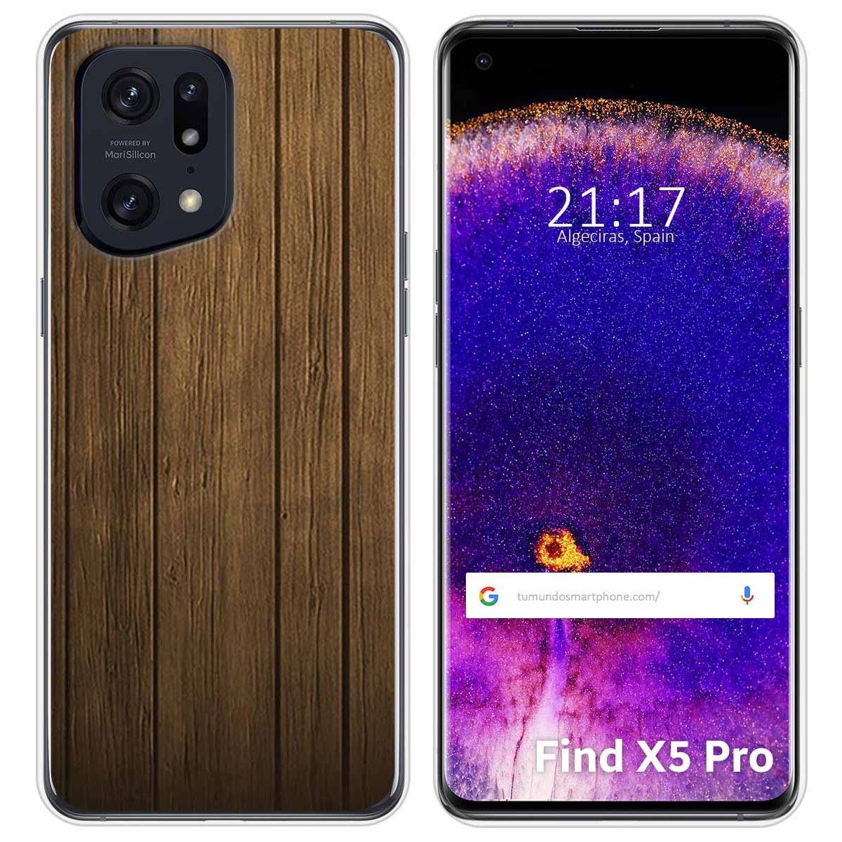 Funda Silicona para Oppo Find X5 Pro 5G diseño Madera Dibujos