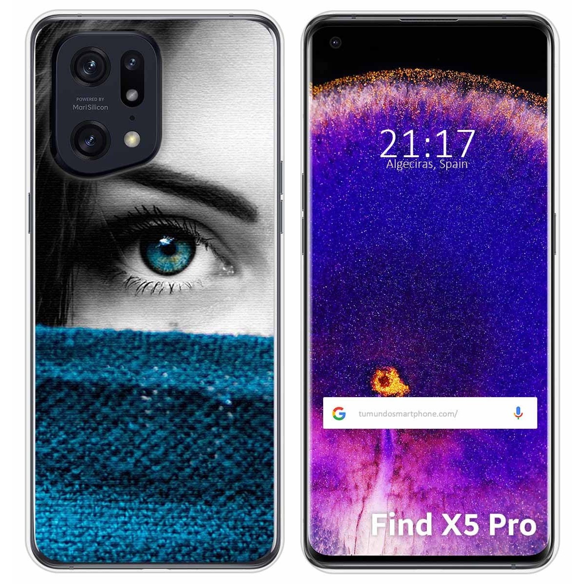 Funda Silicona para Oppo Find X5 Pro 5G diseño Ojo Dibujos