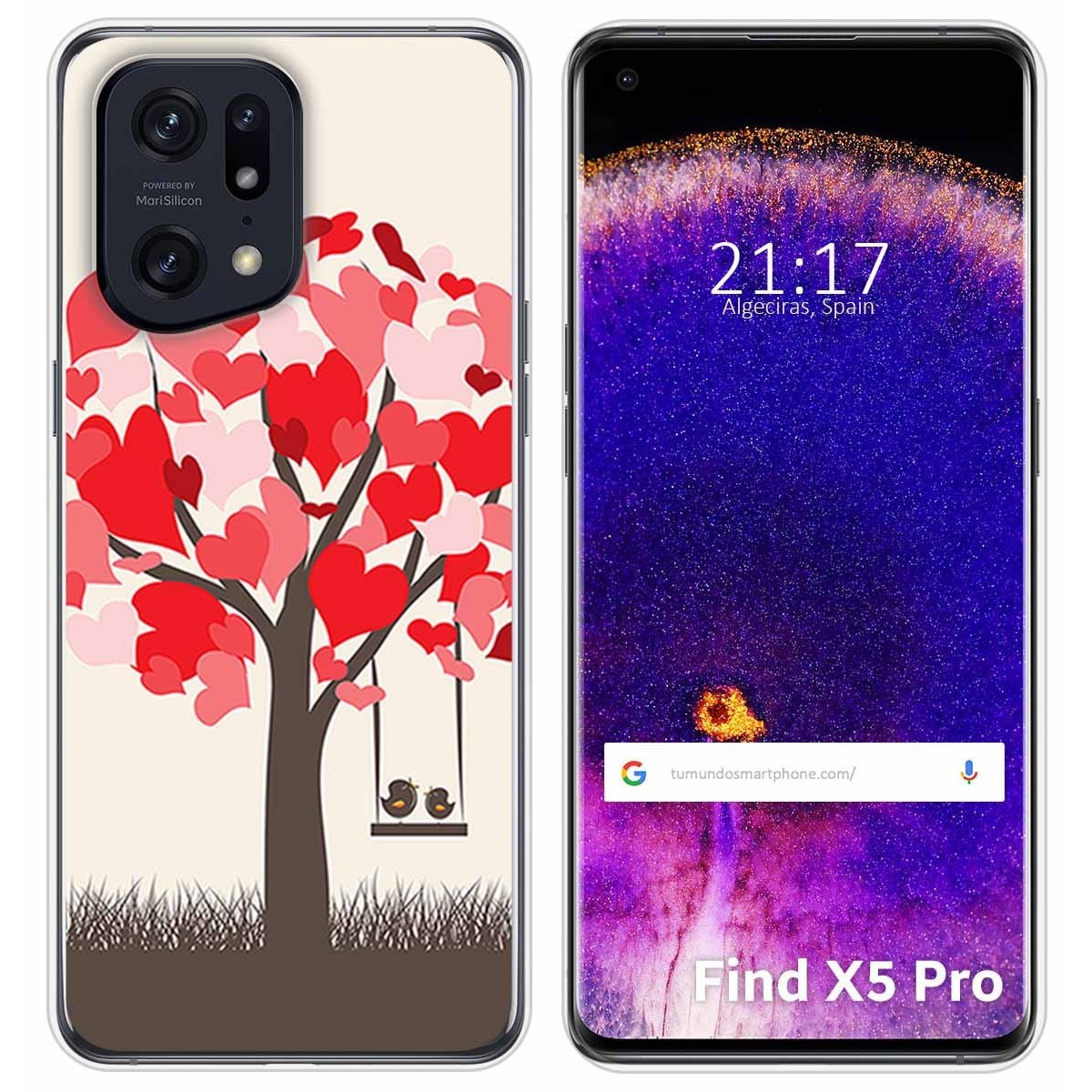 Funda Silicona para Oppo Find X5 Pro 5G diseño Pajaritos Dibujos