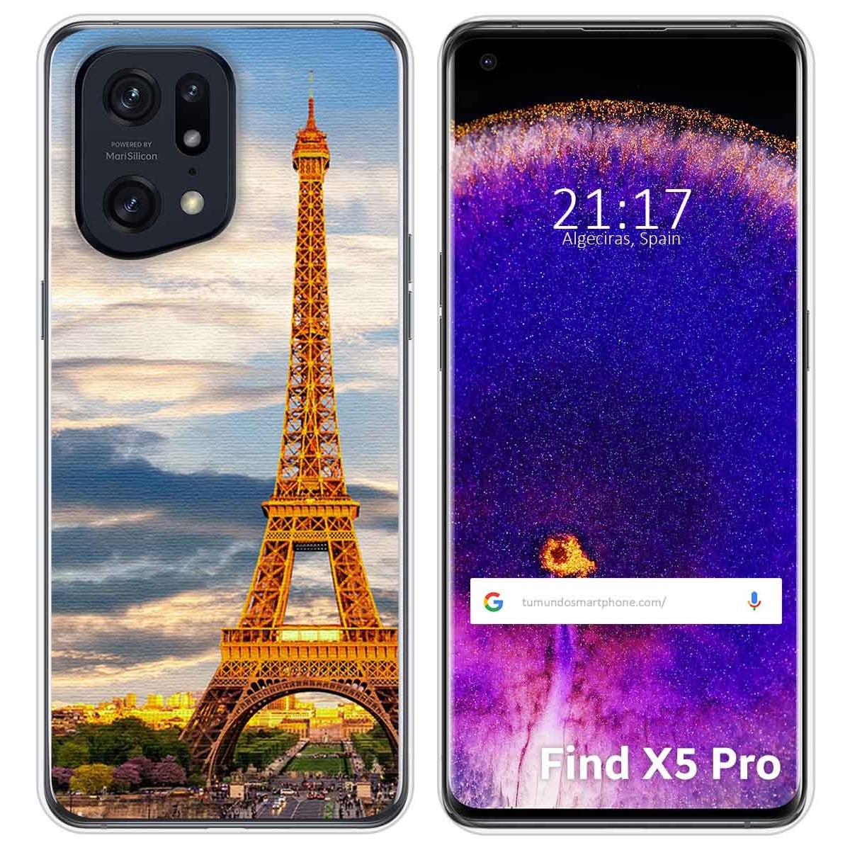 Funda Silicona para Oppo Find X5 Pro 5G diseño Paris Dibujos