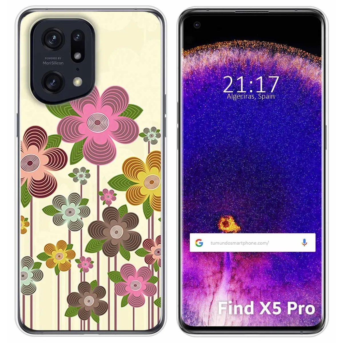 Funda Silicona para Oppo Find X5 Pro 5G diseño Primavera En Flor Dibujos