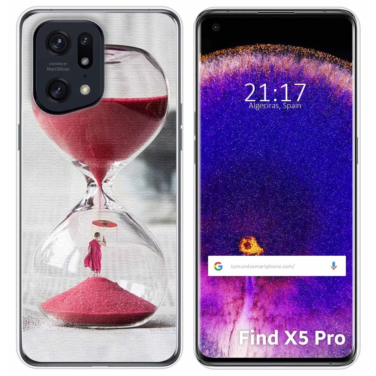 Funda Silicona para Oppo Find X5 Pro 5G diseño Reloj Dibujos