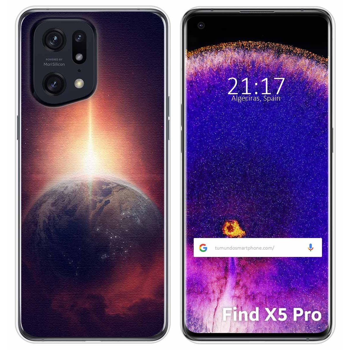 Funda Silicona para Oppo Find X5 Pro 5G diseño Tierra Dibujos