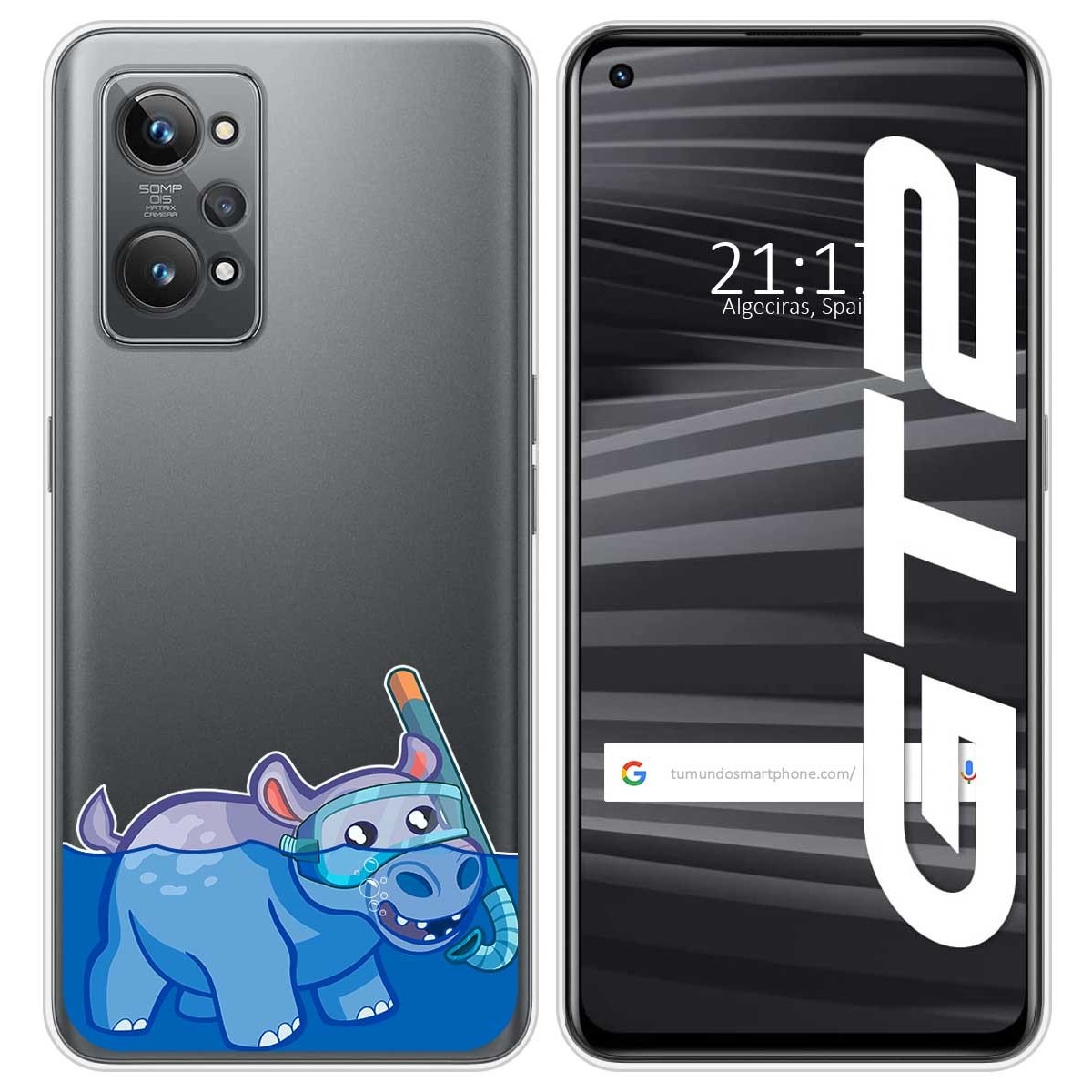 Funda Silicona Transparente para Realme GT 2 5G diseño Hipo Dibujos