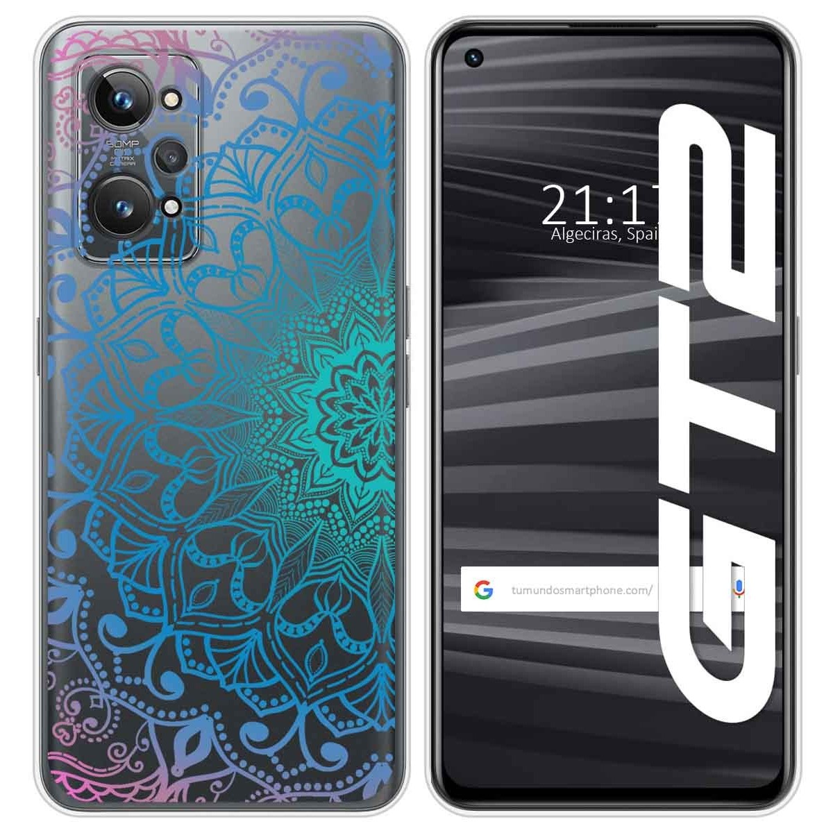 Funda Silicona Transparente para Realme GT 2 5G diseño Mandala Dibujos