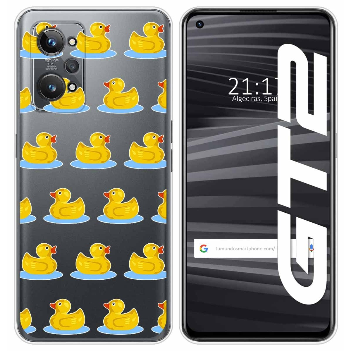 Funda Silicona Transparente para Realme GT 2 5G diseño Pato Dibujos