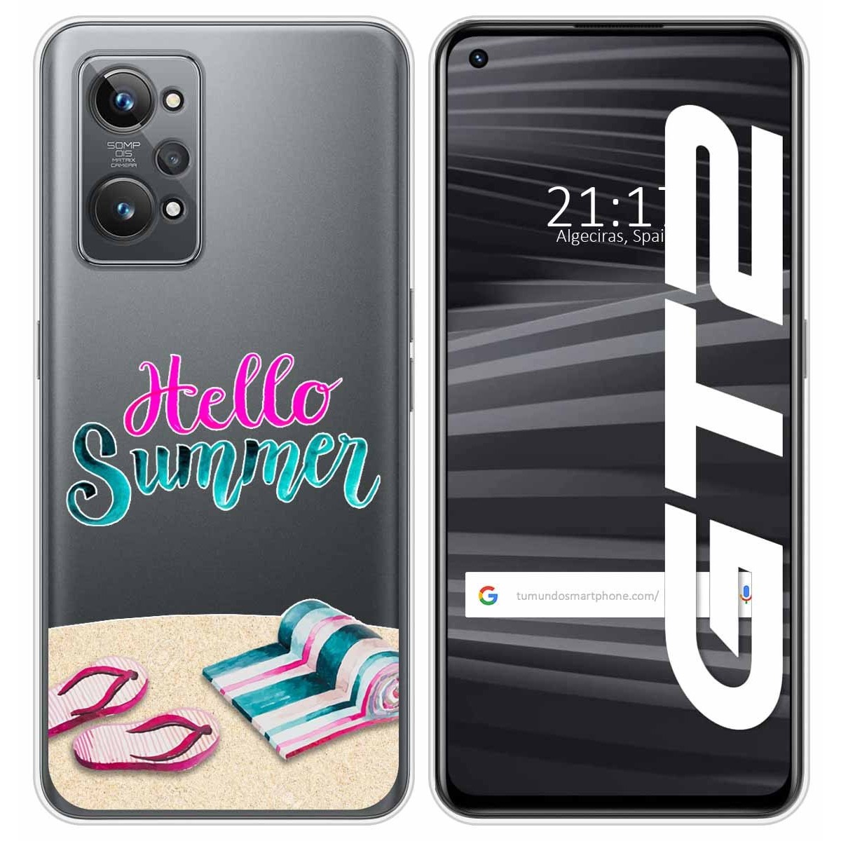 Funda Silicona Transparente para Realme GT 2 5G diseño Summer Dibujos