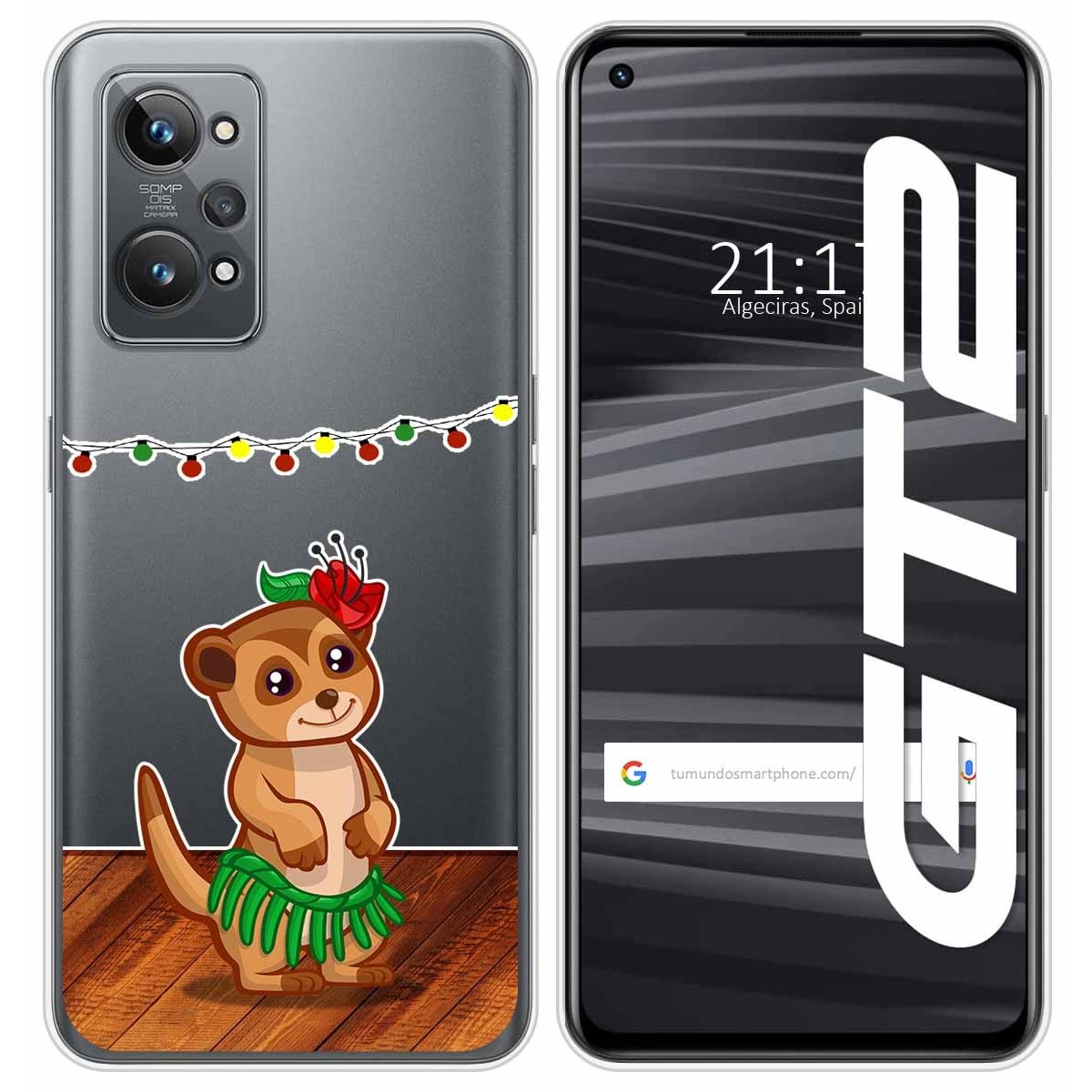 Funda Silicona Transparente para Realme GT 2 5G diseño Suricata Dibujos