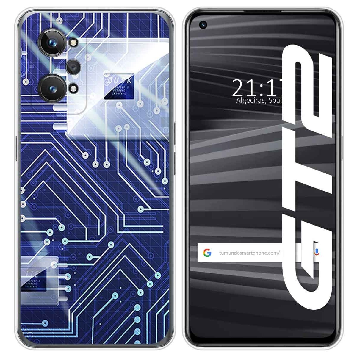 Funda Silicona para Realme GT 2 5G diseño Circuito Dibujos