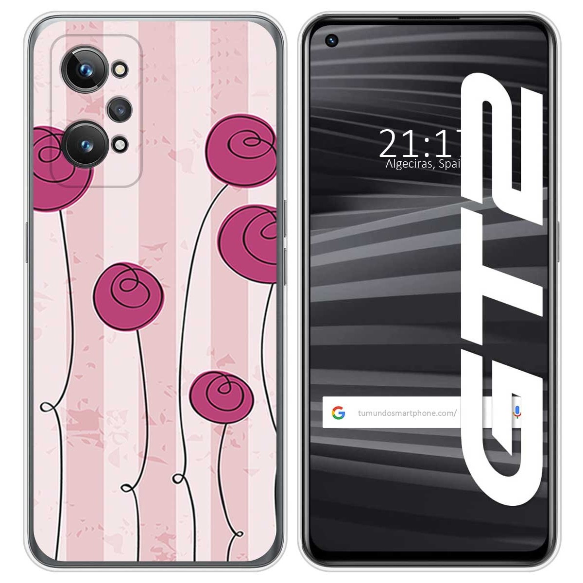 Funda Silicona para Realme GT 2 5G diseño Flores Vintage Dibujos