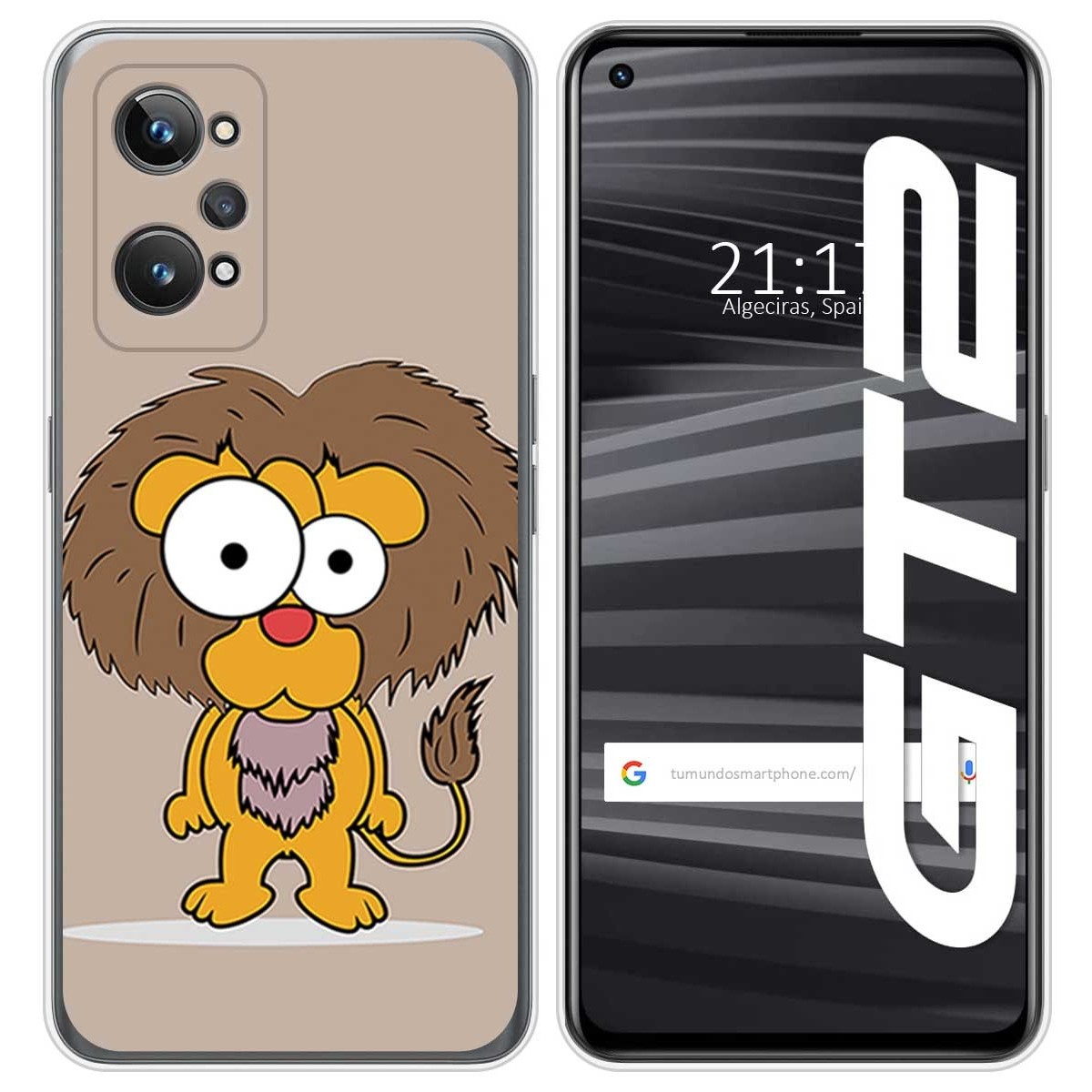 Funda Silicona para Realme GT 2 5G diseño Leon Dibujos