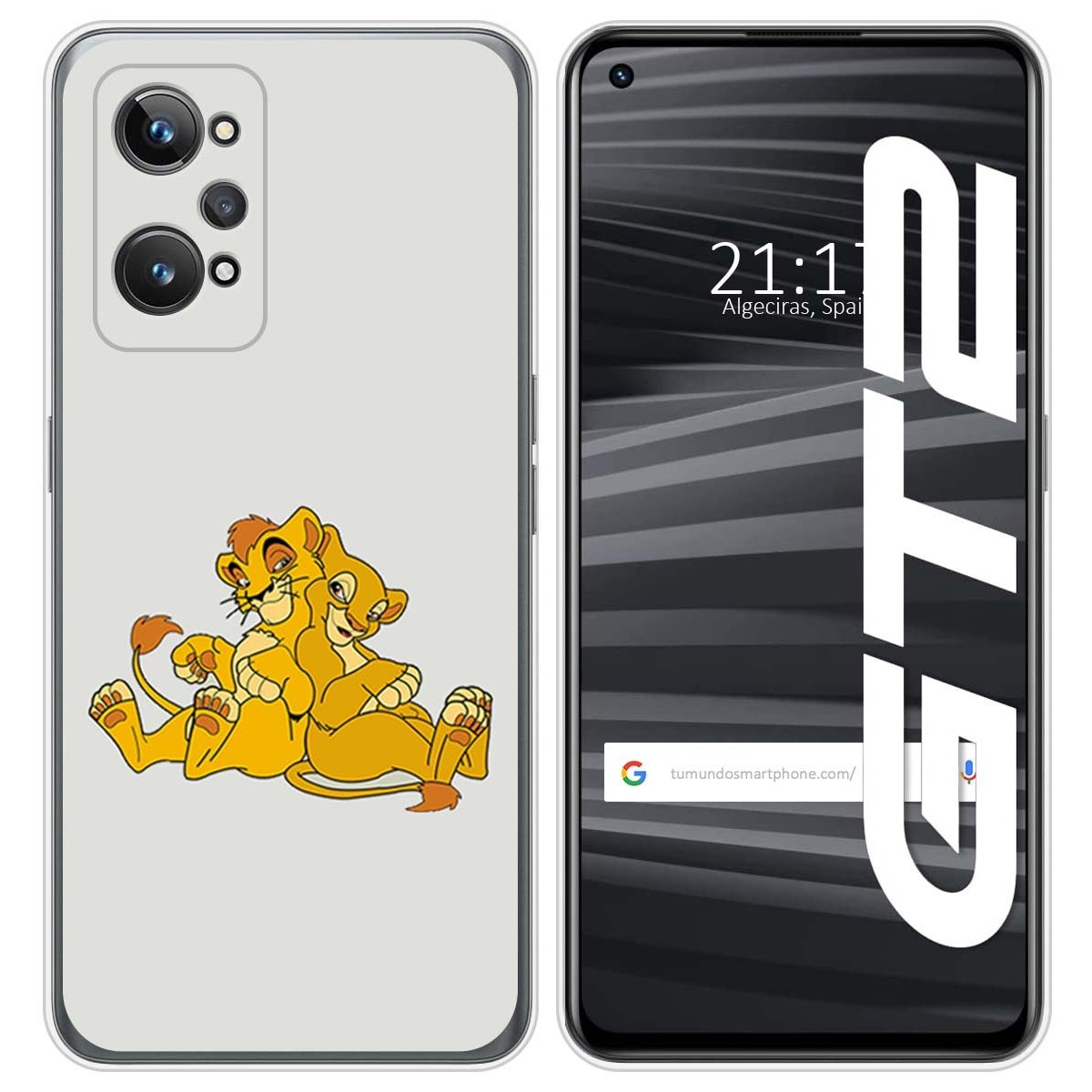 Funda Silicona para Realme GT 2 5G diseño Leones Dibujos