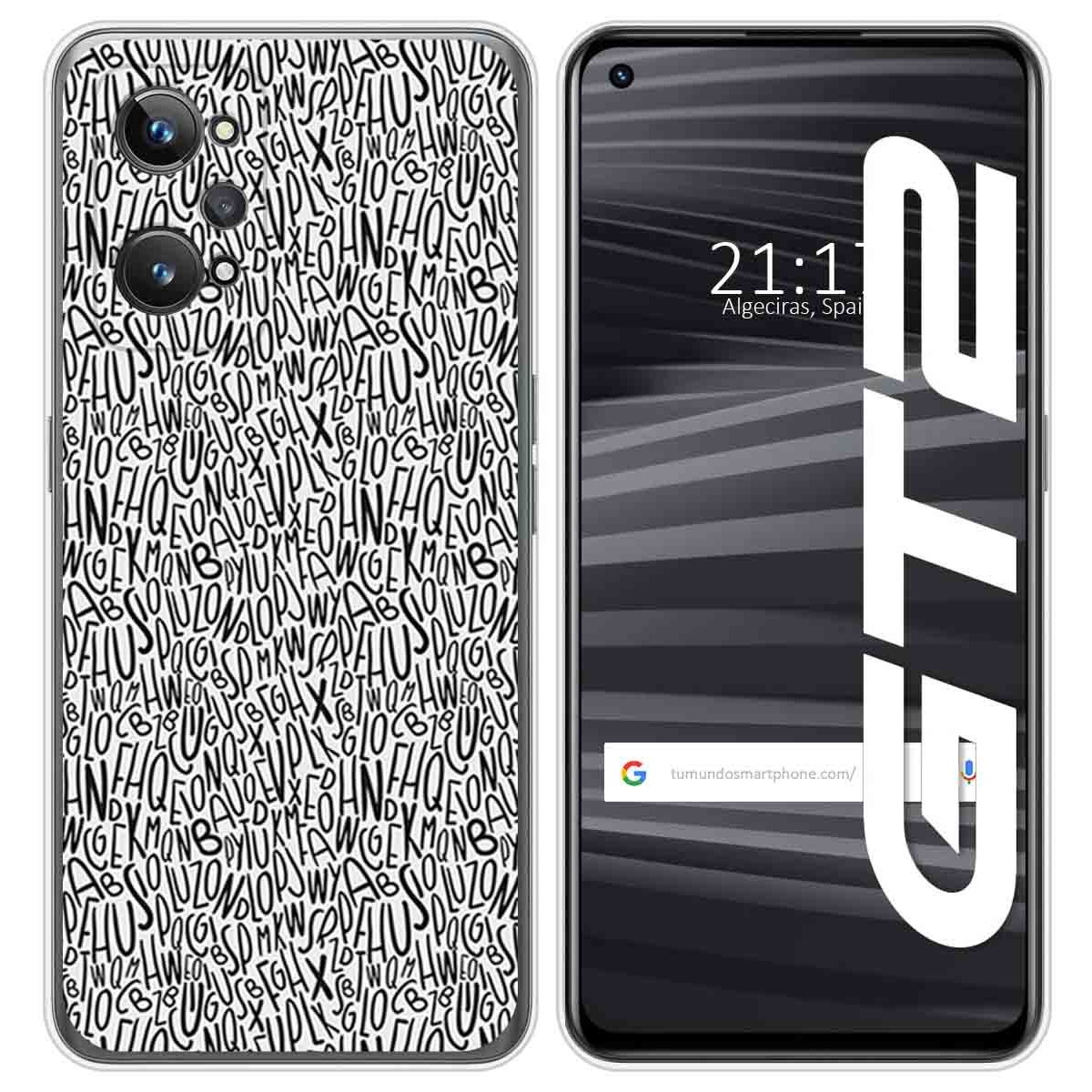 Funda Silicona para Realme GT 2 5G diseño Letras Dibujos