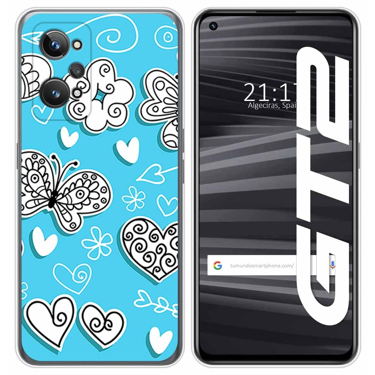 Funda Silicona para Realme GT 2 5G diseño Mariposas Dibujos