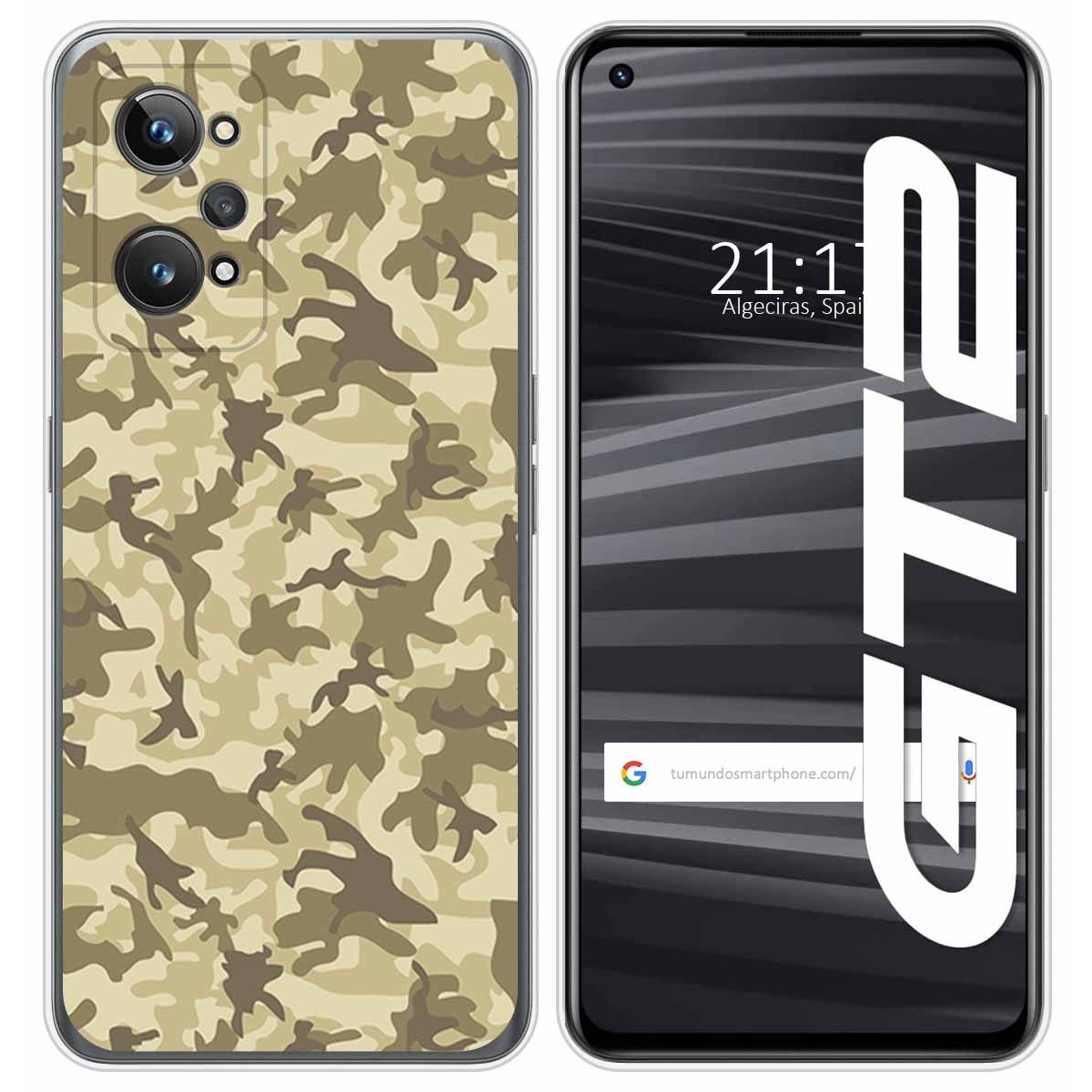 Funda Silicona para Realme GT 2 5G diseño Sand Camuflaje Dibujos