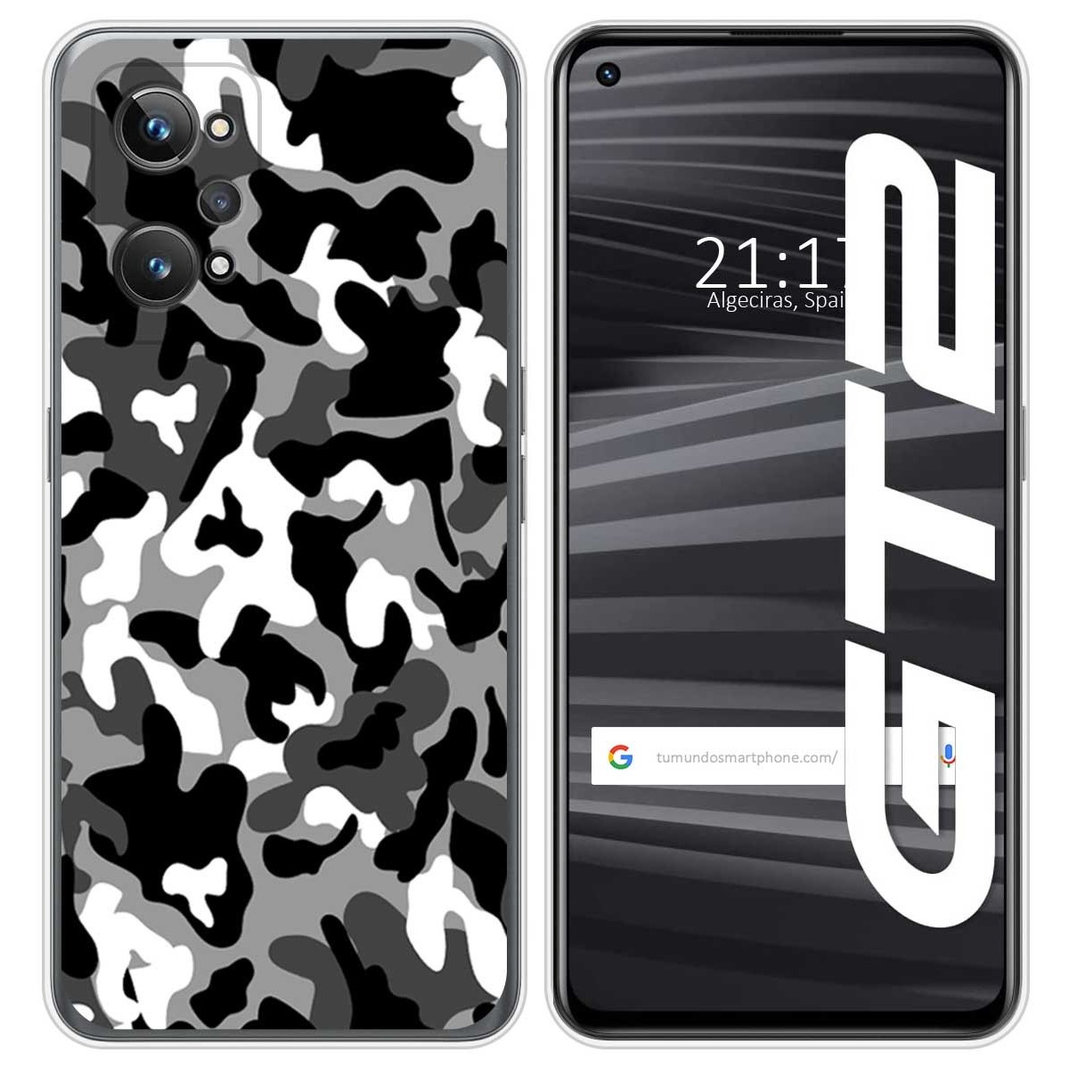 Funda Silicona para Realme GT 2 5G diseño Snow Camuflaje Dibujos