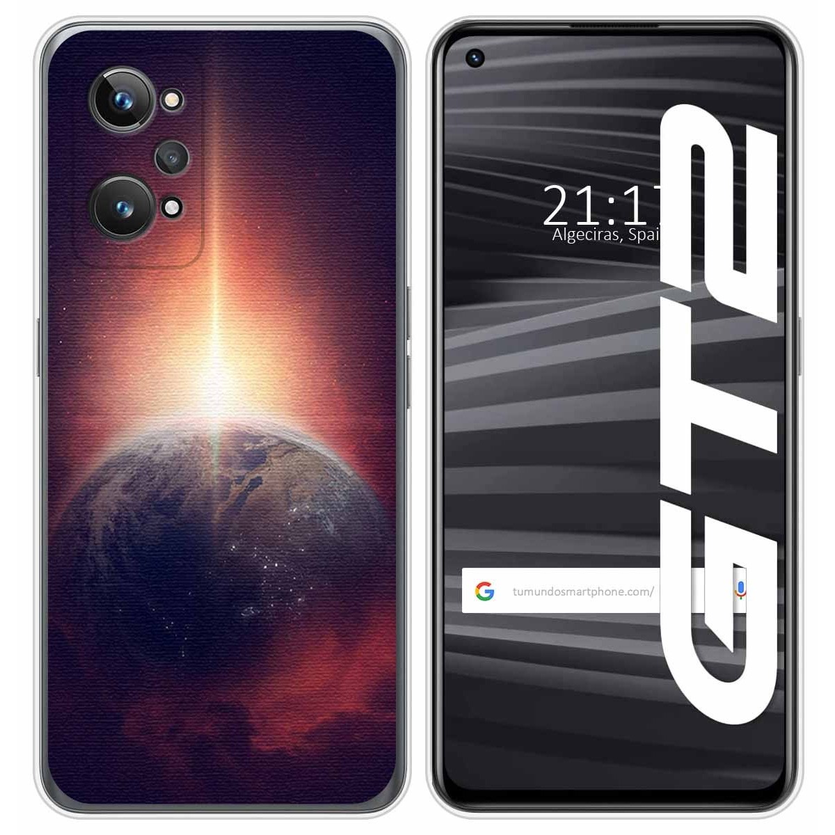 Funda Silicona para Realme GT 2 5G diseño Tierra Dibujos