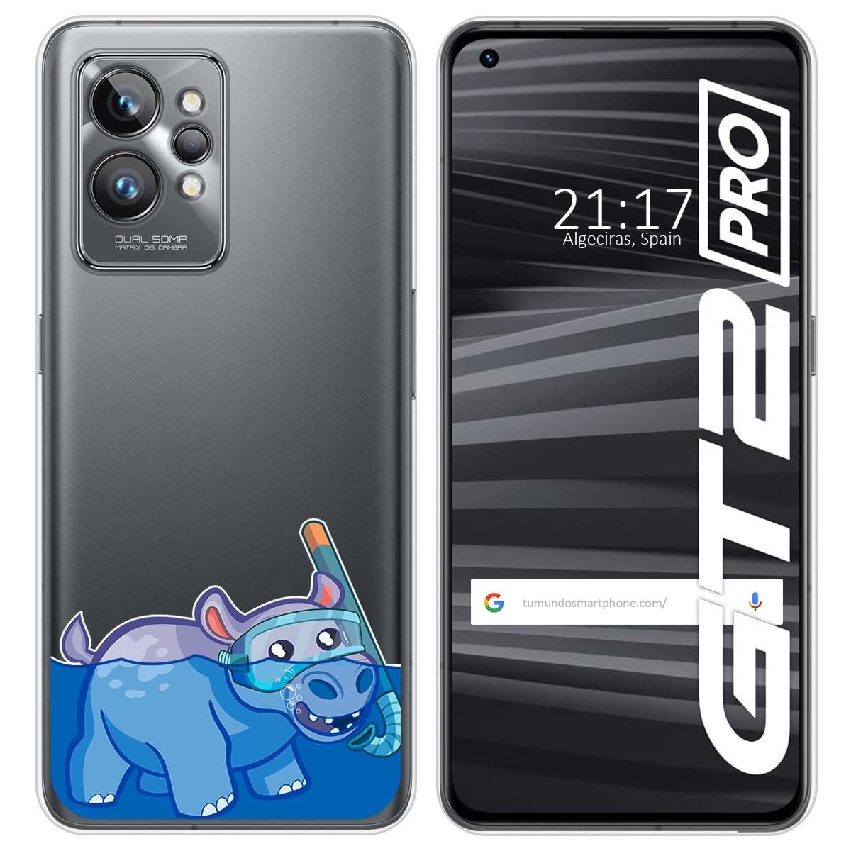 Funda Silicona Transparente para Realme GT 2 Pro 5G diseño Hipo Dibujos