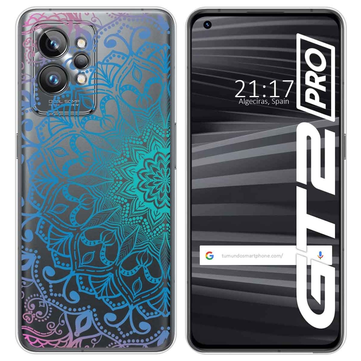 Funda Silicona Transparente para Realme GT 2 Pro 5G diseño Mandala Dibujos