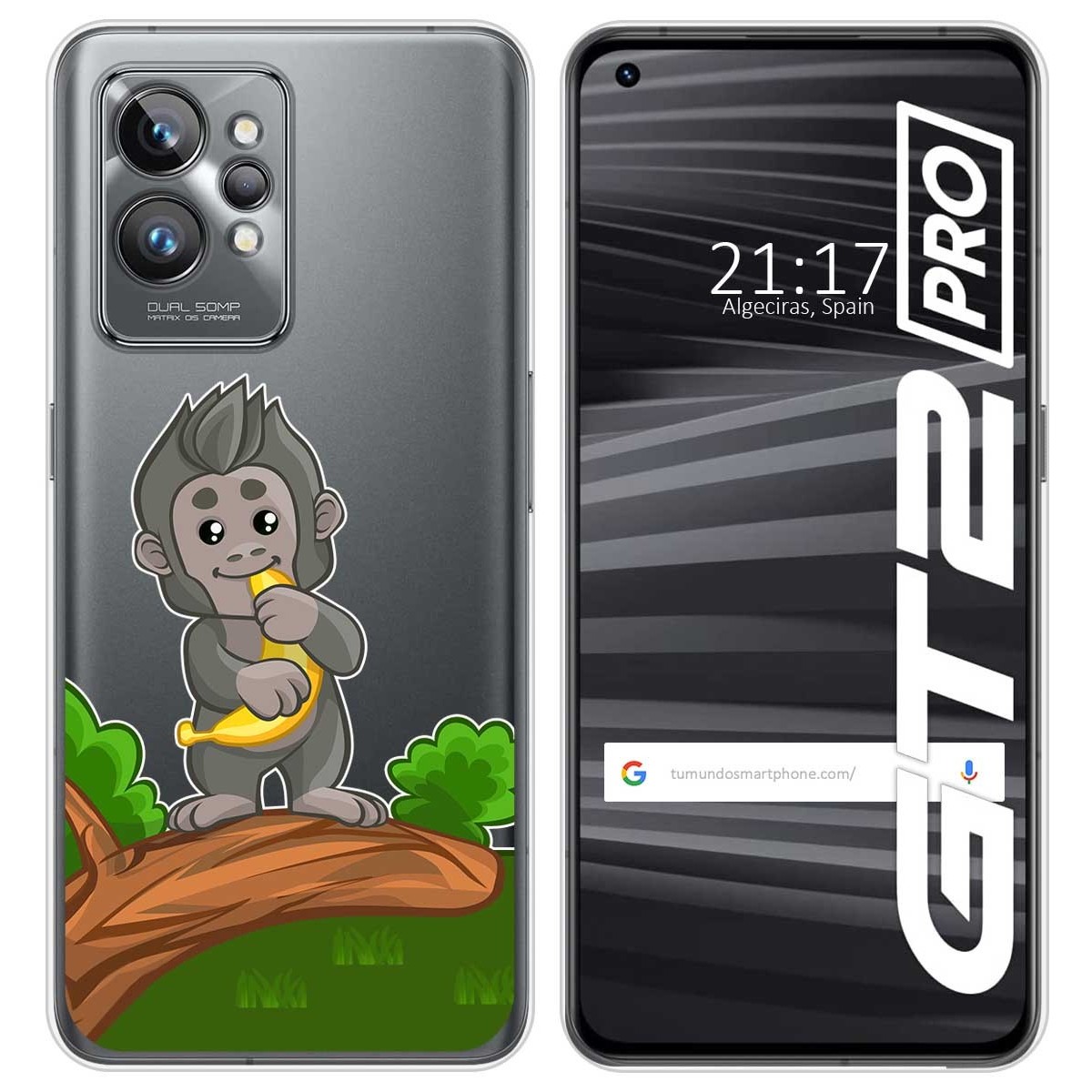 Funda Silicona Transparente para Realme GT 2 Pro 5G diseño Mono Dibujos