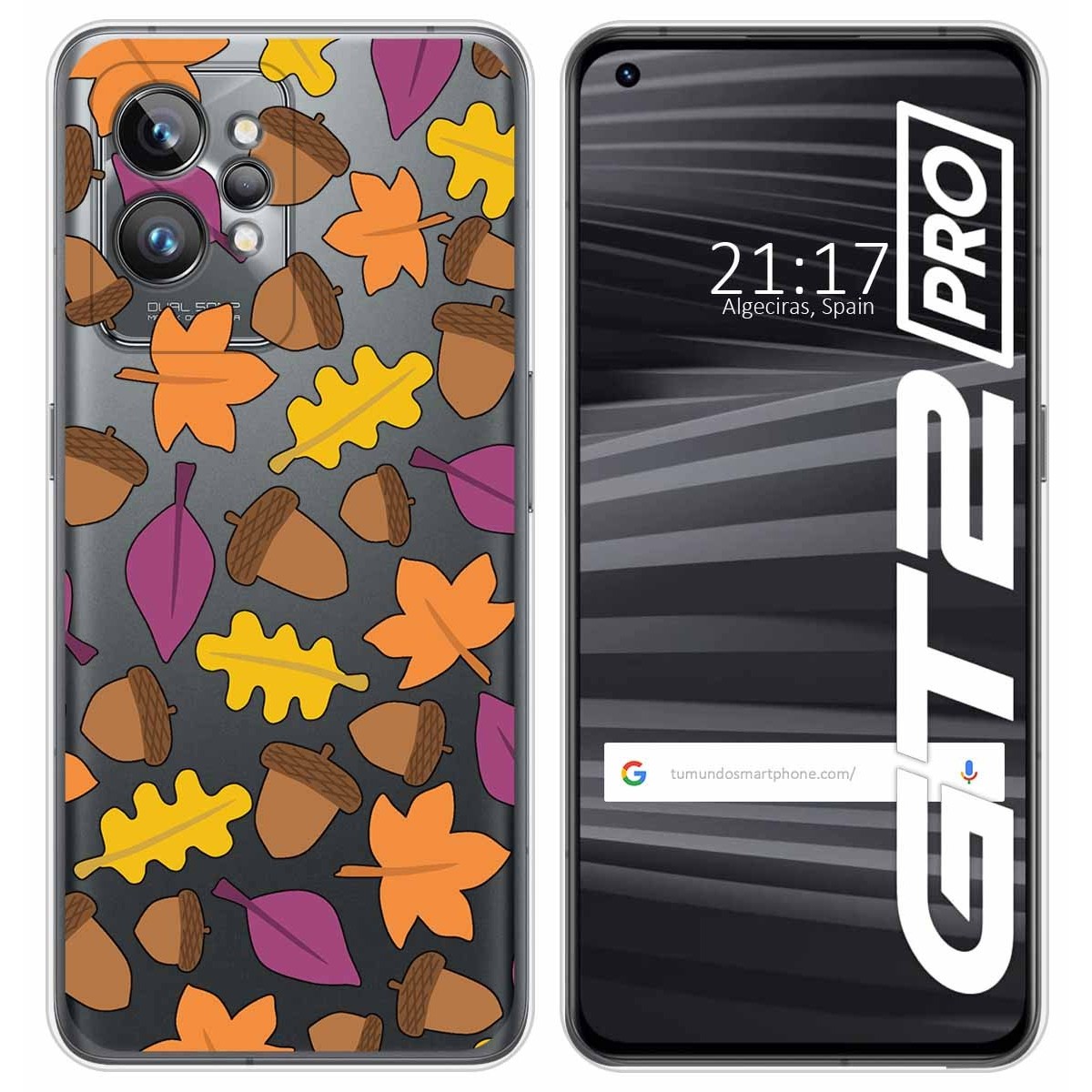 Funda Silicona Transparente para Realme GT 2 Pro 5G diseño Otoño Dibujos