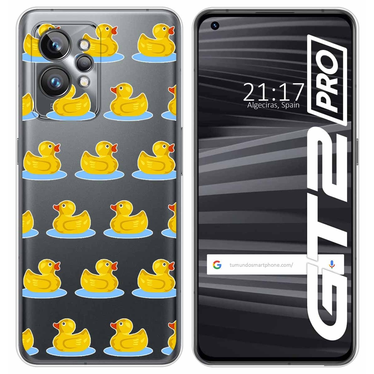 Funda Silicona Transparente para Realme GT 2 Pro 5G diseño Pato Dibujos