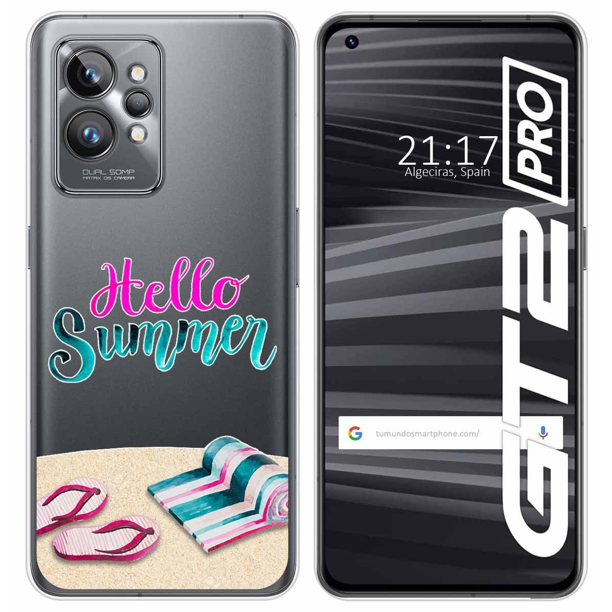 Funda Silicona Transparente para Realme GT 2 Pro 5G diseño Summer Dibujos