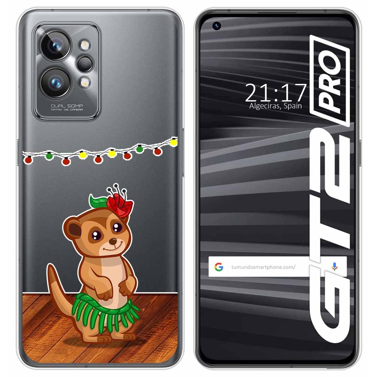 Funda Silicona Transparente para Realme GT 2 Pro 5G diseño Suricata Dibujos