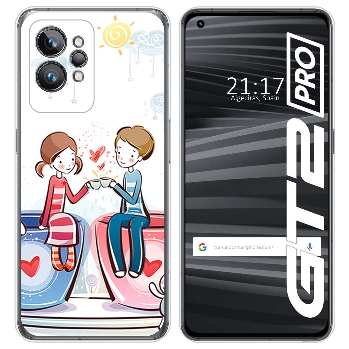 Funda Silicona para Realme GT 2 Pro 5G diseño Café Dibujos