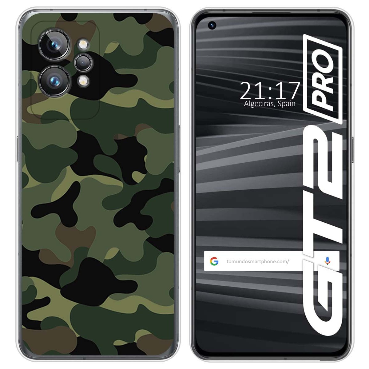 Funda Silicona para Realme GT 2 Pro 5G diseño Camuflaje Dibujos