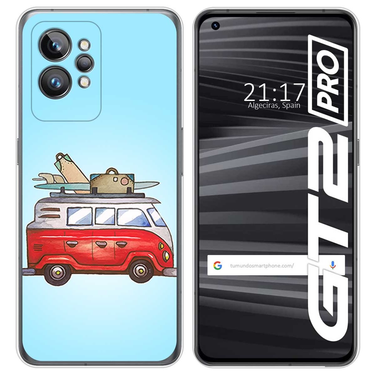 Funda Silicona para Realme GT 2 Pro 5G diseño Furgoneta Dibujos