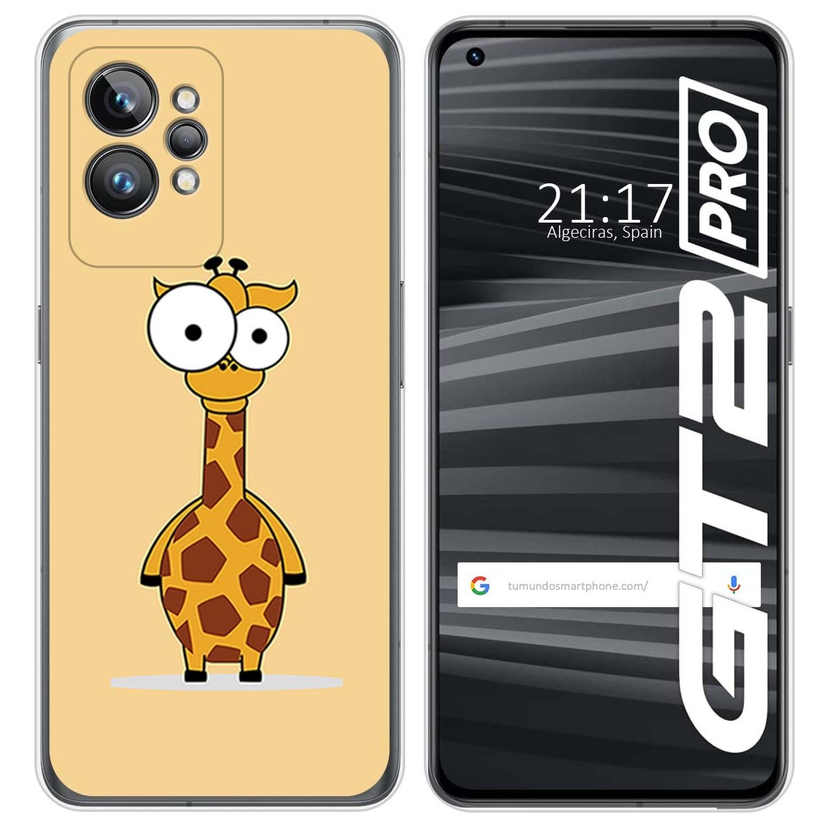 Funda Silicona para Realme GT 2 Pro 5G diseño Jirafa Dibujos