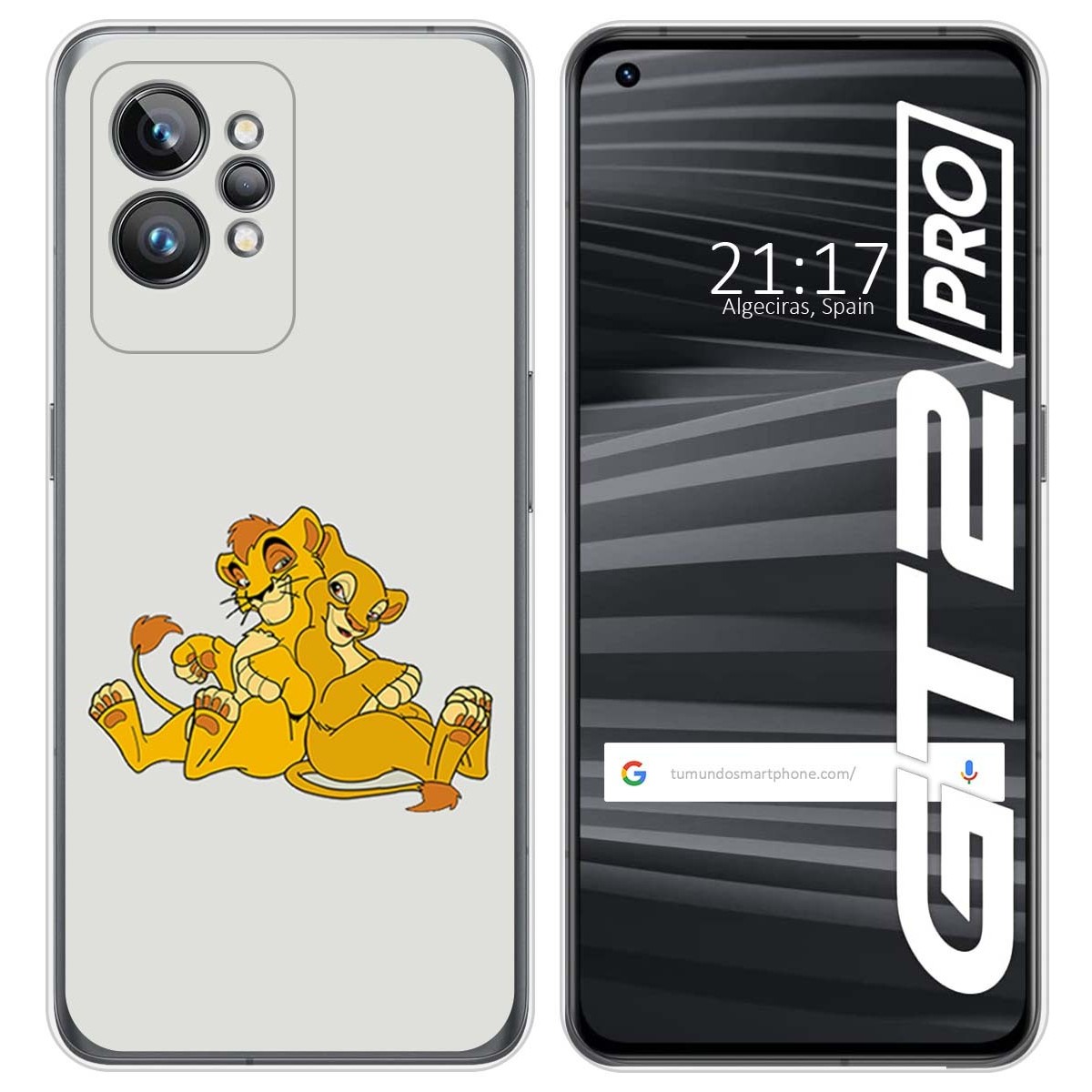 Funda Silicona para Realme GT 2 Pro 5G diseño Leones Dibujos