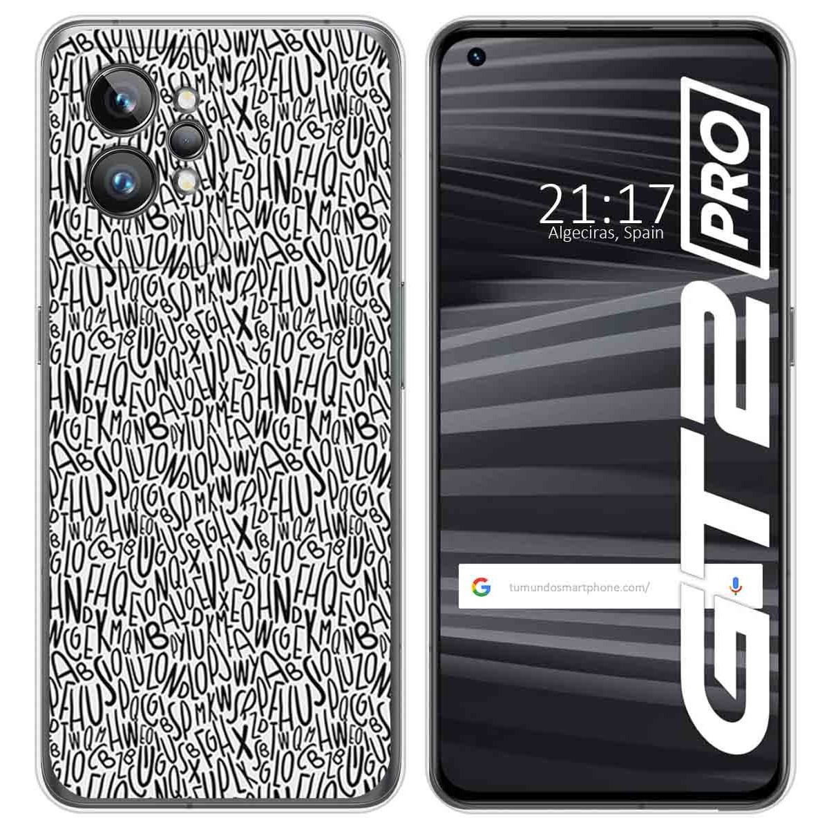 Funda Silicona para Realme GT 2 Pro 5G diseño Letras Dibujos