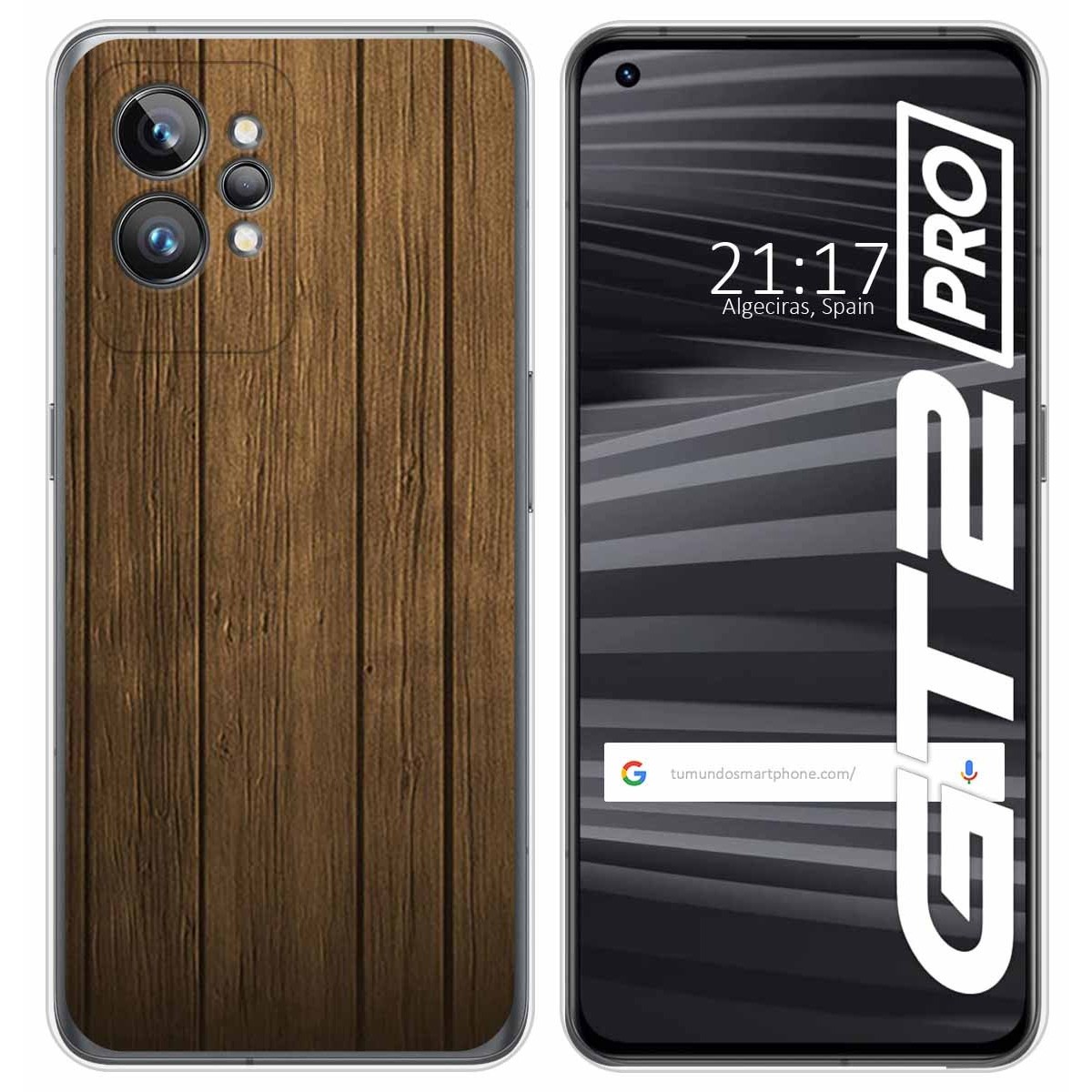 Funda Silicona para Realme GT 2 Pro 5G diseño Madera Dibujos