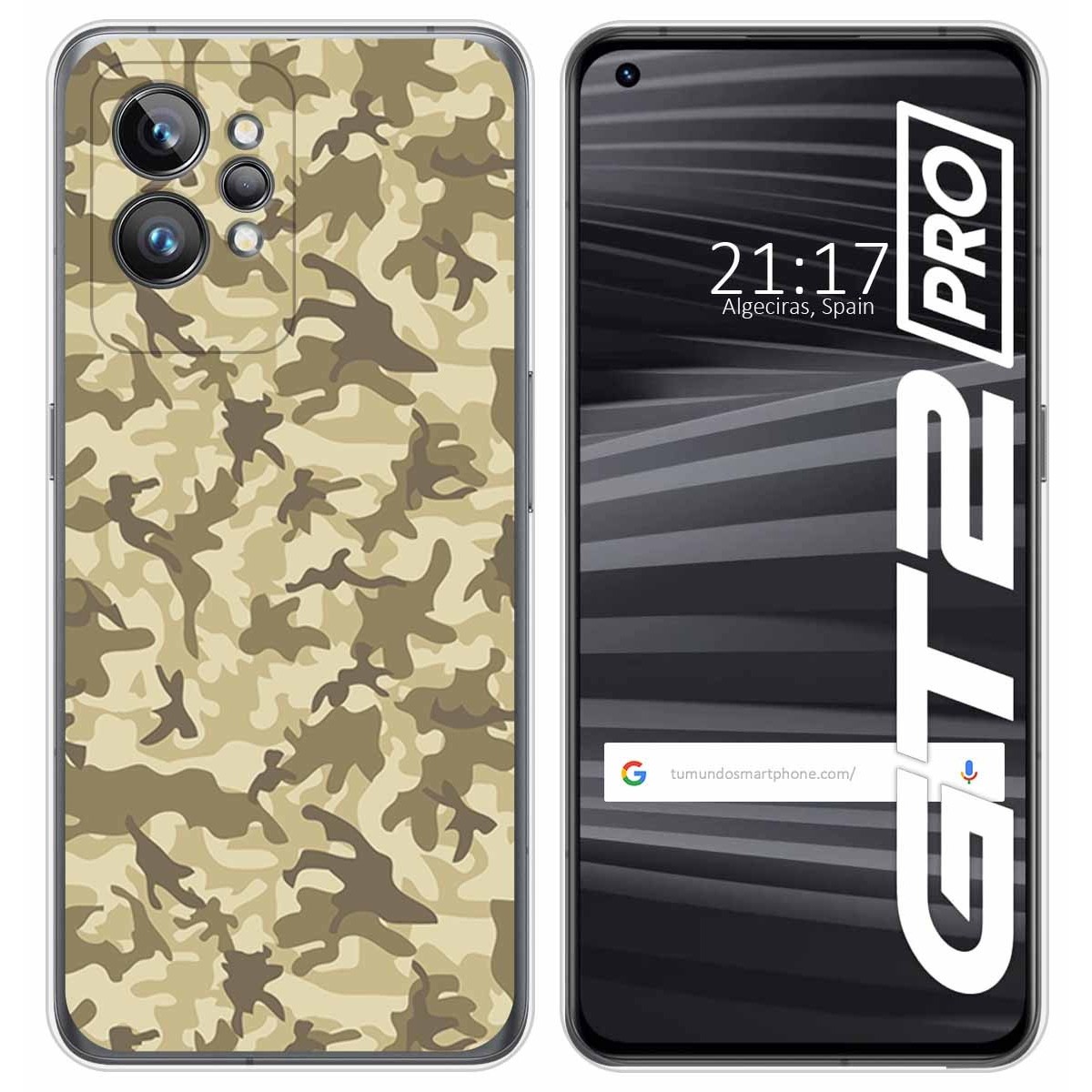 Funda Silicona para Realme GT 2 Pro 5G diseño Sand Camuflaje Dibujos