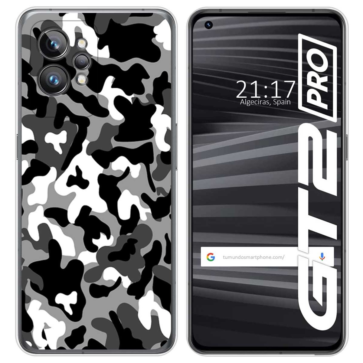 Funda Silicona para Realme GT 2 Pro 5G diseño Snow Camuflaje Dibujos