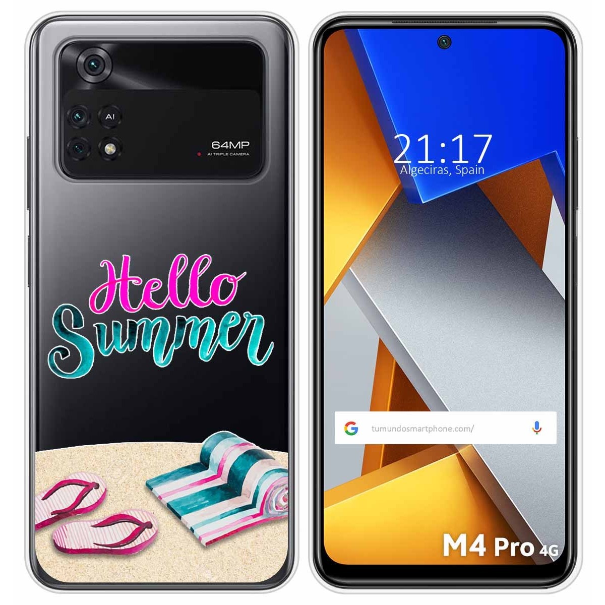 Funda Silicona Transparente para Xiaomi POCO M4 Pro 4G diseño Summer Dibujos