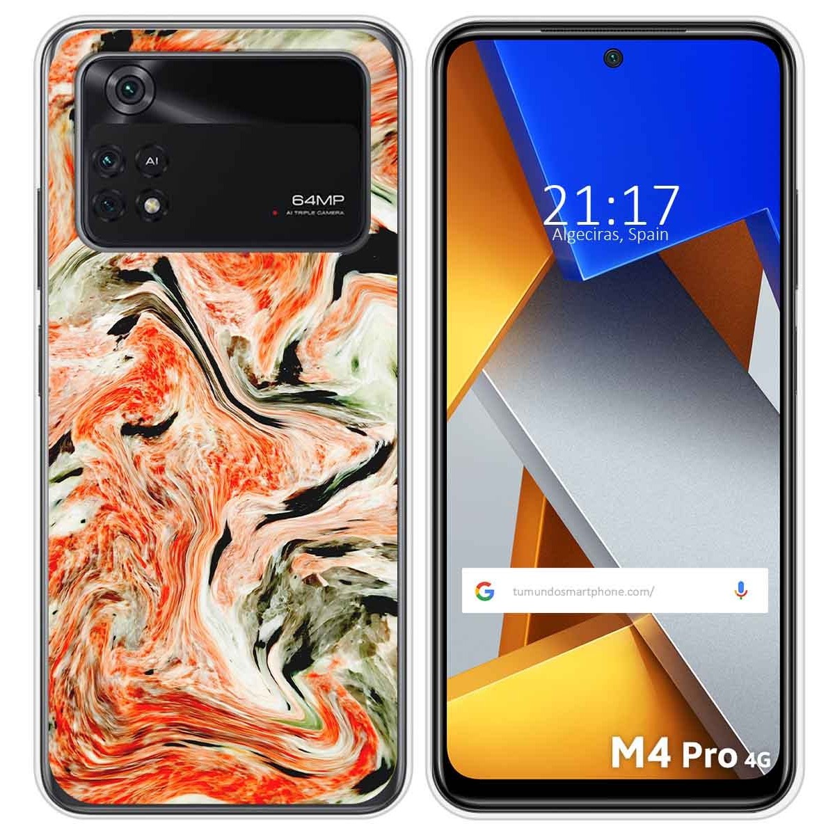 Funda Silicona para Xiaomi POCO M4 Pro 4G diseño Mármol 12 Dibujos