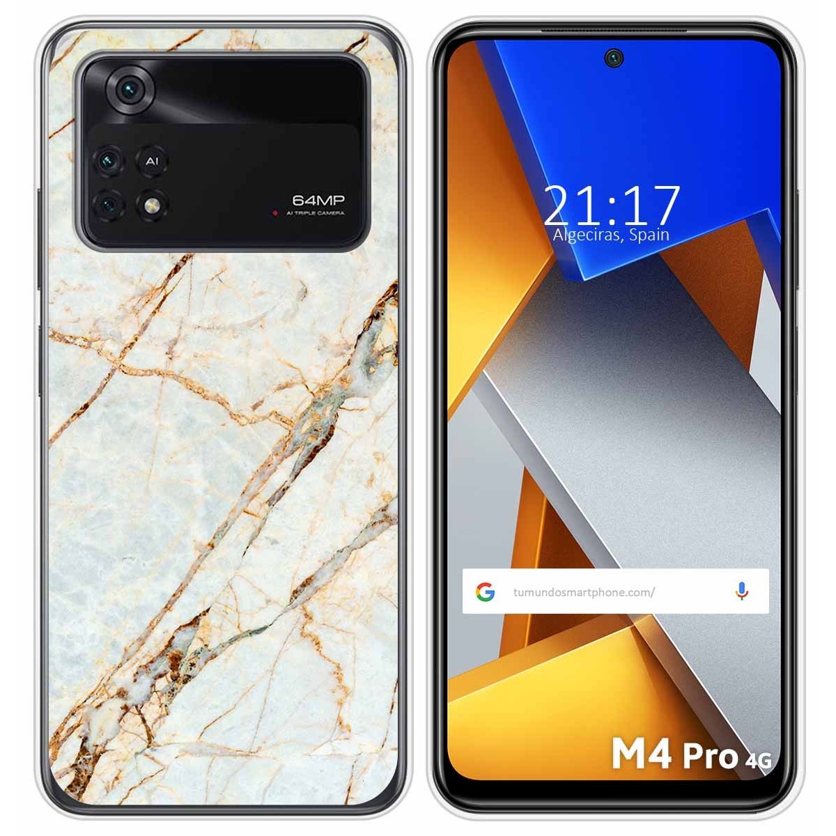 Funda Silicona para Xiaomi POCO M4 Pro 4G diseño Mármol 13 Dibujos