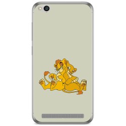 Funda Gel Tpu para Xiaomi Redmi 5A Diseño Leones Dibujos